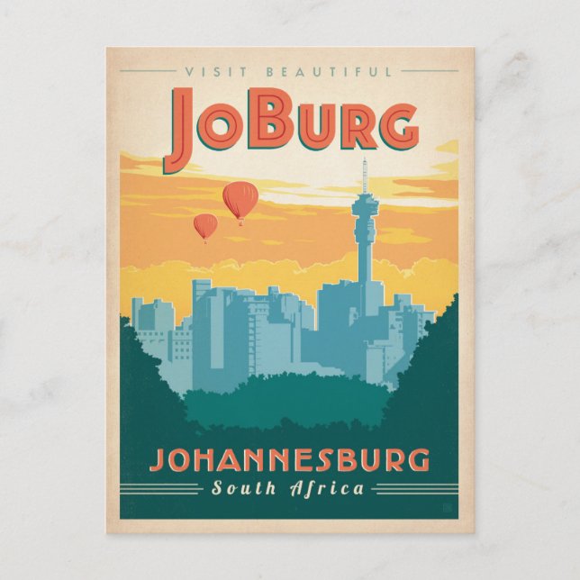 Save The Date | JoBerg, Südafrika Ankündigungspostkarte (Vorderseite)