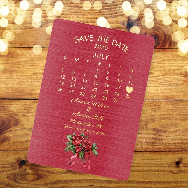 Save the Date Juli 2026 Hochzeit Folieneinladung (Von Creator hochgeladen)
