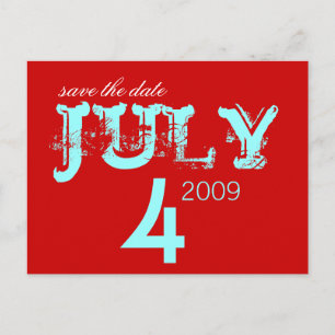 Save the Date - Juli - Maßgeschneidert Ankündigungspostkarte