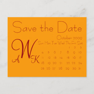 Save the Date Kalender Ankündigungspostkarte