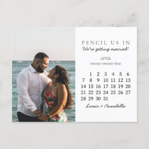 Save the Date Kalender April 2024 Postkarte