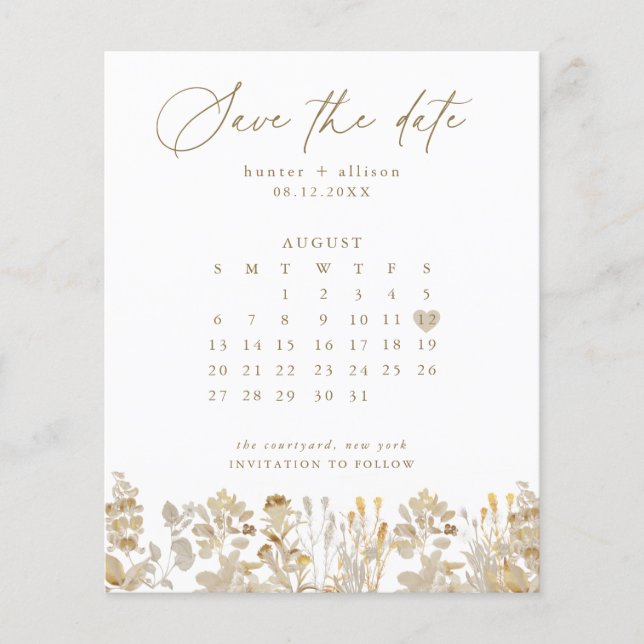 Save the Date Kalender Bella (Vorderseite)