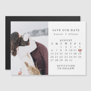 Save the Date Kalender   Foto Magnet