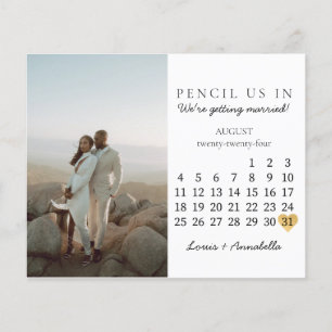 Save the Date Kalender Herz August 2024 Monat