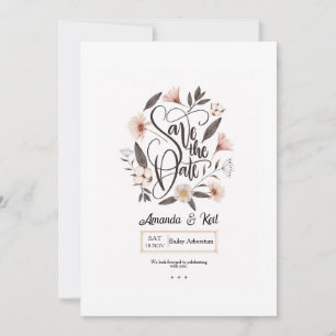 Save-the-Date-Kalligrafie-Ankündigung Save The Date