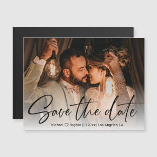 Save the Date, kalligraphischer Hochzeitsmagnet fü Magnetkarte