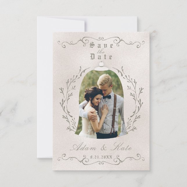 SAVE THE DATE KARTE | Elegante Rose der Schönheit (Vorderseite)