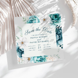 Save the Date-Karte für aquamarine und Off-White-W Save The Date