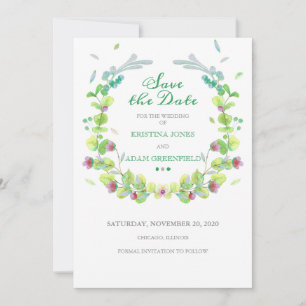 Save the Date-Karte für Blume im Wasser Date