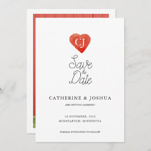 Save the Date Karte für das rote Herz