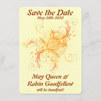 Save the Date-Karte für die Handhabung von Floral Date