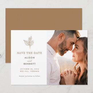 Save the Date-Karte für die Herbstsprier Hochzeit Date
