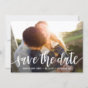 Save the Date-Karte für Funky Script Dankeskarte