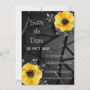 Save the Date Karte für Hochzeitsgelb