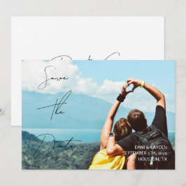 Save the Date-Karte für lässig-Chic-Handschrift Einladung