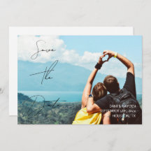 Save the Date-Karte für lässig-Chic-Handschrift