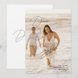 Save the Date-Karte für lässig-Chic-Handschrift Einladung