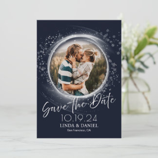 Save the Date Karte mit Ankündigung einer Hochzeit