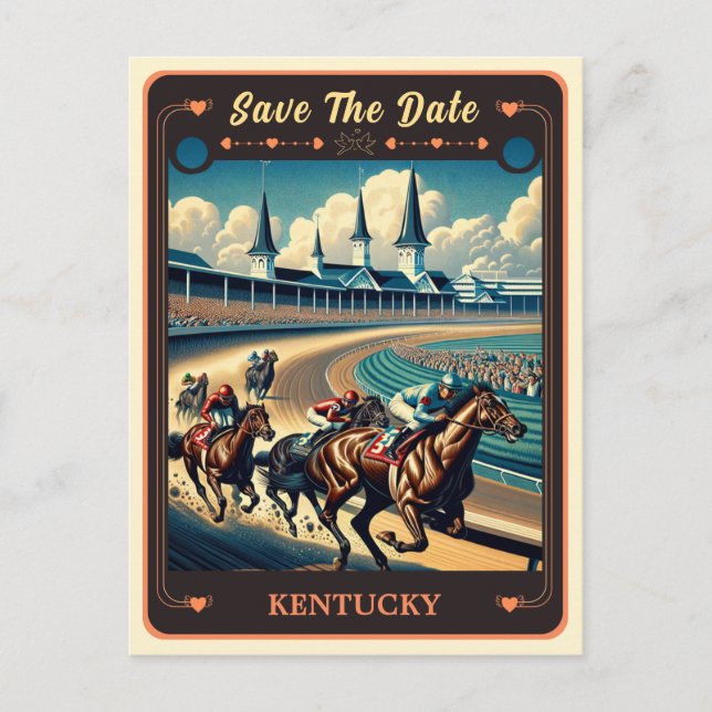 Save The Date | Kentucky Einladung Postkarte (Vorderseite)