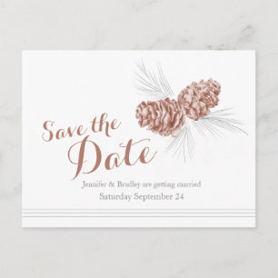 Save the Date Kiefernholzkarte Ankündigungspostkarte