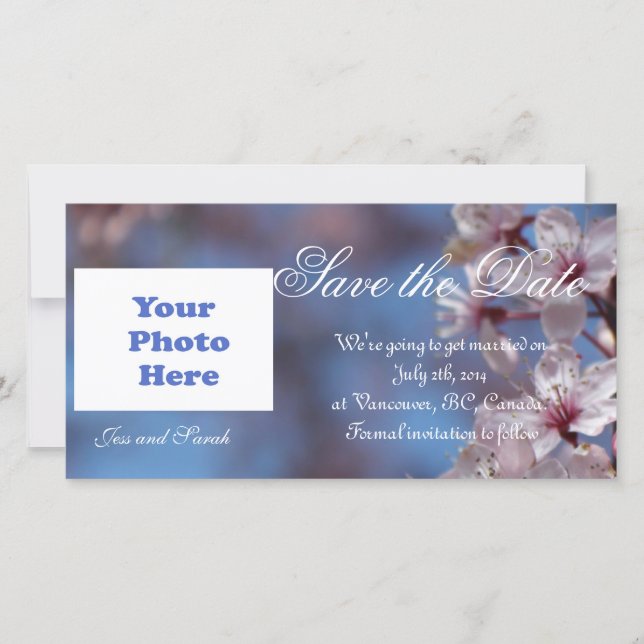 Save the Date Kirschblüte (Vorderseite)