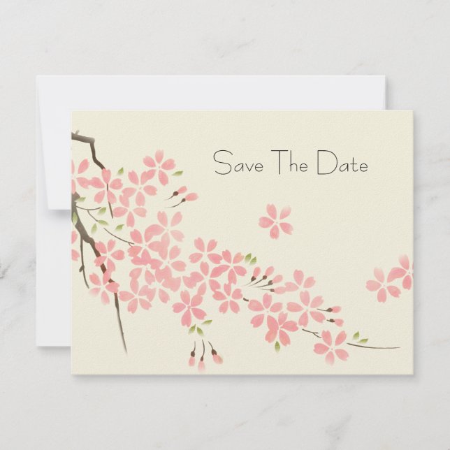 Save the Date Kirschblüten (Vorderseite)