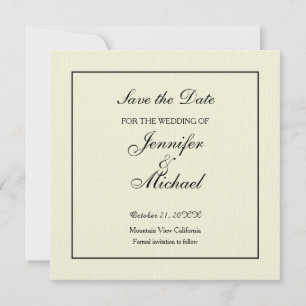 Save the Date klassische Beige