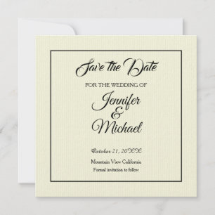 Save the Date klassische Beige