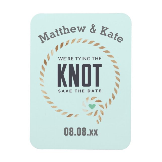 Save the Date Knot Style Custom Magnet (Vertikal)