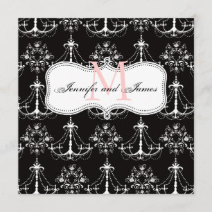 Save The Date Kronleuchter Schwarze Hochzeit Rosa