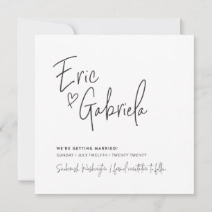 SAVE THE DATE kundenspezifisches Design für Eric & Einladung