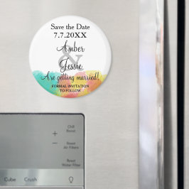 Save the Date Künstlerische Gouache Watercolor Hoc Magnet