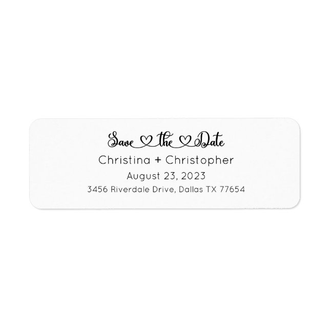Save the Date Labels, Hochzeitadressen (Vorne)