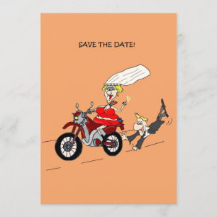 SAVE THE DATE LADEN RADFAHRER-HOCHZEIT KARTE EIN