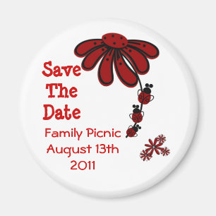 Save the Date Ladybug Magnete