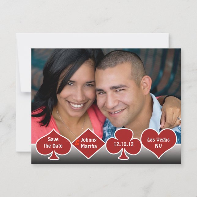 Save the Date (Las Vegas) Ankündigung von Fotos (Vorderseite)