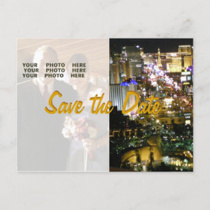 Save the Date Las Vegas Ankündigungspostkarte