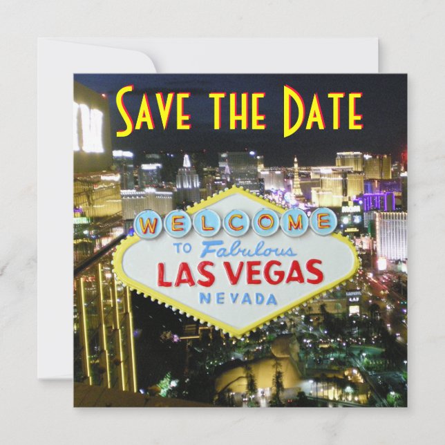 Save the Date Las Vegas Hochzeiten (Vorderseite)