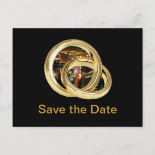 Save the Date Las Vegas Post "Bride & Groom Bands" Ankündigungspostkarte