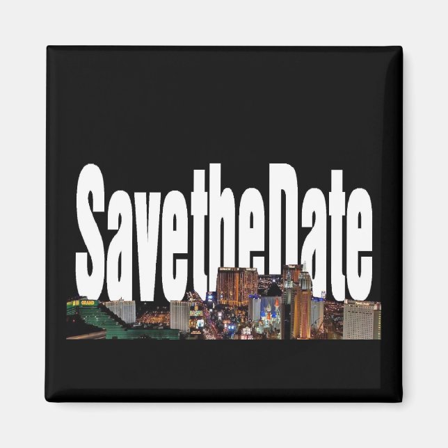 Save the Date Las Vegas Strip Magnet (Vorne)
