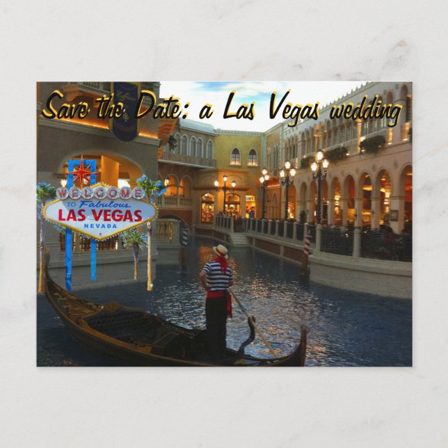 Save the Date Las Vegas Wedding Einladung (Vorderseite)