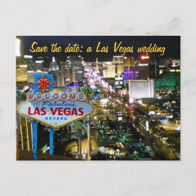 Save the Date Las Vegas Wedding Einladung (Vorderseite)