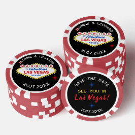 Save the Date Las Vegas Wedding Favor Pokerchips