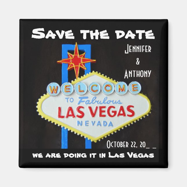 Save the Date Las Vegas Wedding Magnet (Vorne)