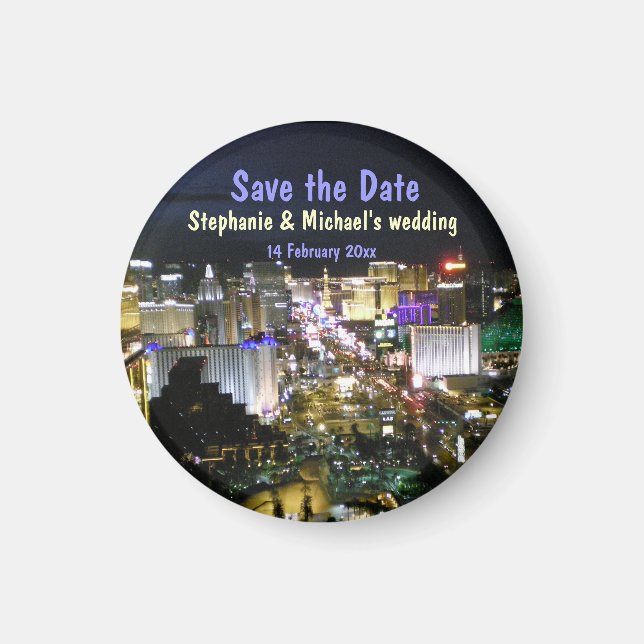 Save the Date Las Vegas Wedding Magnet (Vorne)