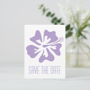 Save the Date Lavendel-Logo für die Blume lila Hib Ankündigungspostkarte