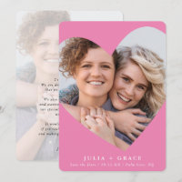 SAVE THE DATE lgbtq modernes Foto Herz niedlich ro