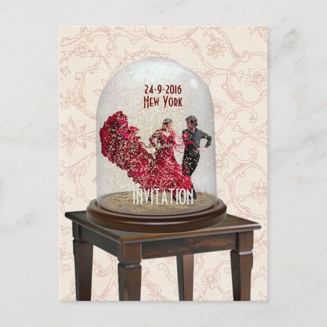 Save the Date Liebe Postkarte (Vorderseite)