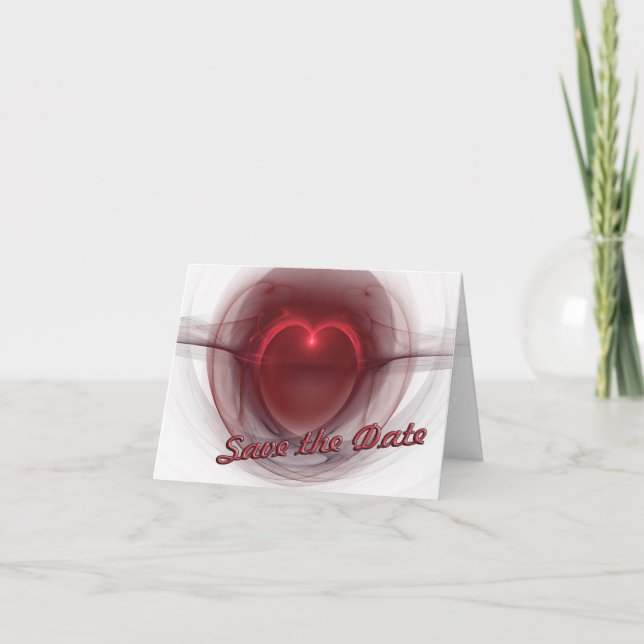 "Save the Date" Lighted Heart Custom Einladung (Vorderseite)
