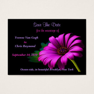 Save the Date Lila Pink Daisy